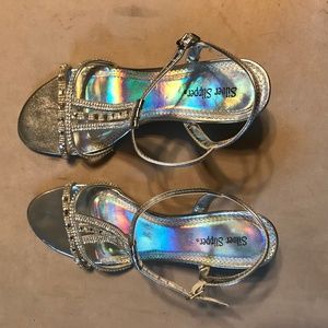 Silver Jeweled Dress Shoes
